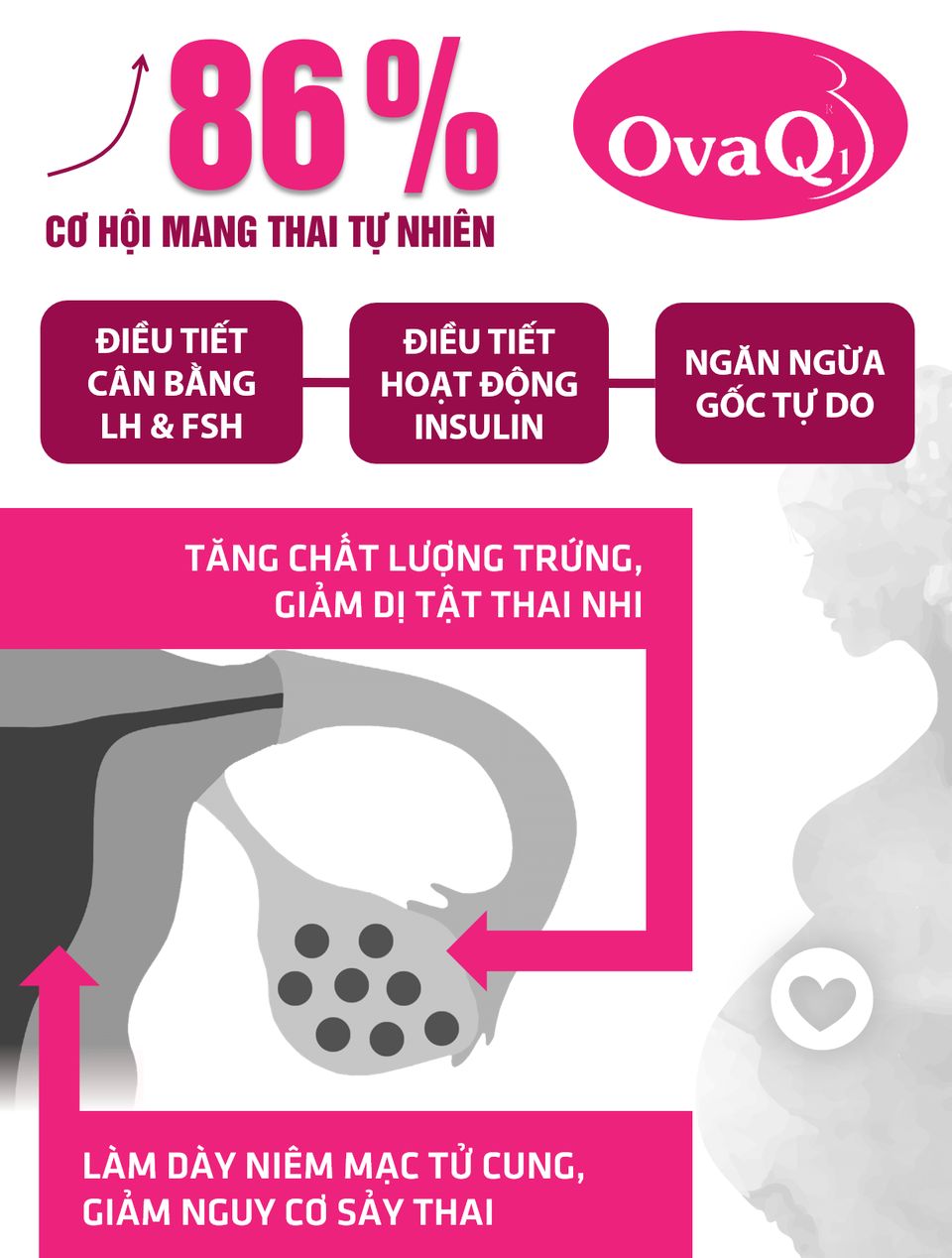 OvaQ1 tăng cơ hội mang thai